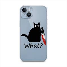 Чехол для Apple iPhone 14 "Котик с ножом" Case Place