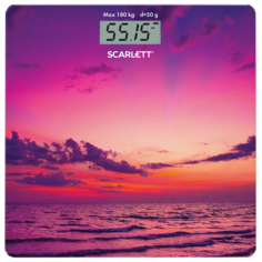 Весы напольные Scarlett SC-BS33E024 фиолетовый, розовый, красный