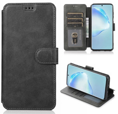 Чехол книжка подставка на Realme С11 2021 / С20 кожаный флип на магнитах визитница черный No Brand
