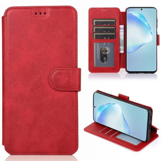 Чехол книжка подставка на Samsung Galaxy M52 M526 кожаный флип магниты визитница красный No Brand
