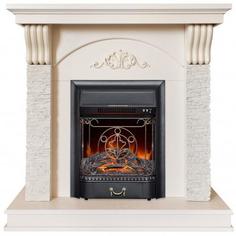 Электрокамин RealFlame Corfino WT с очагом Majestic Lux BL S