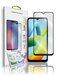 Защитное 2D стекло LuxCase для Xiaomi Redmi A1 Plus, Черная рамка, 78656