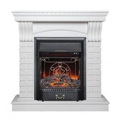 Электрокамин JAZZ WT с очагом Majestic Lux Black Real Flame