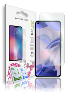 Защитное 2D стекло LuxCase для Xiaomi 11 Lite 5G, На плоскую часть экрана Без рамки, 83383