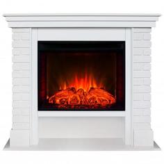 Электрокамин BRIXTON 255 WT с очагом Evrika 25,5 Real Flame