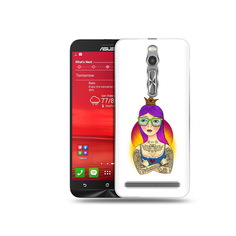 Чехол MyPads Tocco для Asus Zenfone 2 (ZE550ML) девушка в татуировках с короной