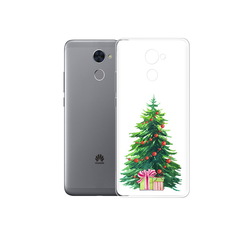 Чехол MyPads Tocco для Huawei Enjoy 7 Plus Елка новогодняя с подарками акварель