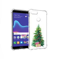 Чехол MyPads Tocco для Huawei Enjoy 8 Plus Елка новогодняя с подарками акварель