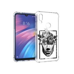 Чехол MyPads Tocco для Xiaomi Redmi Y3 черно белая ваза в абстракции