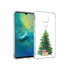 Чехол MyPads Tocco для Huawei Mate 20x Елка новогодняя с подарками акварель