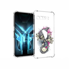 Чехол MyPads Tocco для Asus ROG Phone 3 нарисованный скелет на скейт борде