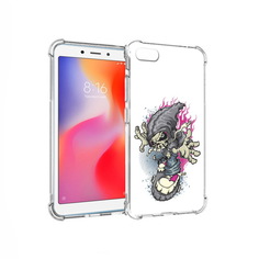 Чехол MyPads Tocco для Xiaomi Redmi 6A нарисованный скелет на скейт борде