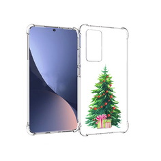 Чехол MyPads Tocco для Xiaomi 12 Елка новогодняя с подарками акварель (PT226952.288.78)