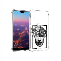 Чехол MyPads Tocco для Huawei P20 Pro черно белая ваза в абстракции (PT108144.28.678)