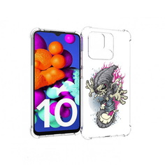 Чехол MyPads Tocco для Xiaomi Redmi 10C нарисованный скелет на скейт борде