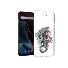 Чехол MyPads Tocco для OnePlus 7 Pro нарисованный скелет на скейт борде (PT139735.130.512)