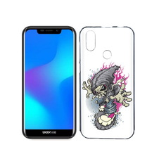Чехол MyPads Tocco для Doogee X70 нарисованный скелет на скейт борде