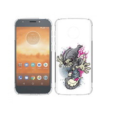 Чехол MyPads Tocco для Motorola Moto E5 Play нарисованный скелет на скейт борде