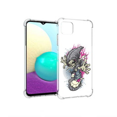 Чехол MyPads Tocco для Samsung Galaxy A22 нарисованный скелет на скейт борде