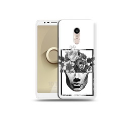 Чехол MyPads Tocco для Alcatel 3C 5026D черно белая ваза в абстракции