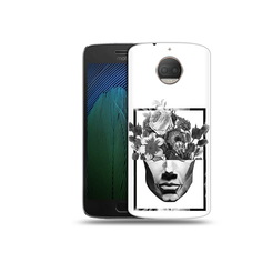 Чехол MyPads Tocco для Motorola Moto G5S Plus черно белая ваза в абстракции