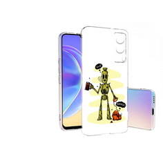 Чехол MyPads Tocco для Vivo V21E прикольный робот (PT161736.380.557)