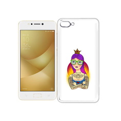 Чехол MyPads Tocco для Asus ZenFone 4 Max девушка в татуировках с короной