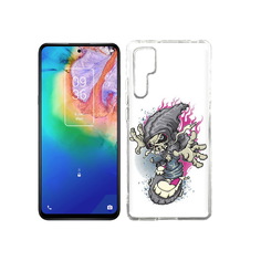 Чехол MyPads Tocco для TCL 20 Pro нарисованный скелет на скейт борде
