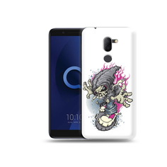 Чехол MyPads Tocco для Alcatel 3X нарисованный скелет на скейт борде (PT112114.674.512)