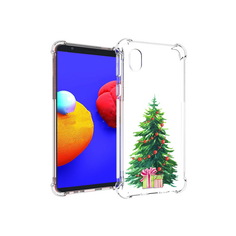 Чехол MyPads Tocco для Samsung Galaxy A01 Core Елка новогодняя с подарками акварель