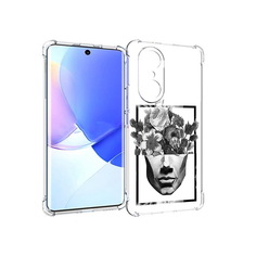 Чехол MyPads Tocco для Honor 60 Pro черно белая ваза в абстракции