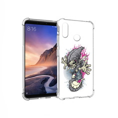 Чехол MyPads Tocco для Xiaomi Mi Max 3 нарисованный скелет на скейт борде