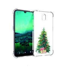 Чехол MyPads Tocco для Nokia 1.3 Елка новогодняя с подарками акварель (PT227048.104.78)