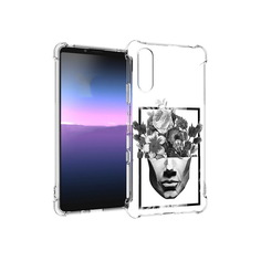 Чехол MyPads Tocco для Sony Xperia 10 III черно белая ваза в абстракции (PT161504.223.678)