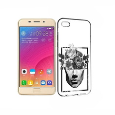 Чехол MyPads Tocco для Asus ZenFone 3S Max черно белая ваза в абстракции