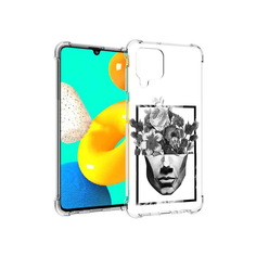Чехол MyPads Tocco для Samsung Galaxy M22 черно белая ваза в абстракции (PT226931.524.678)