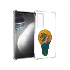 Чехол MyPads Tocco для Vivo X60 pro кит в лампочке с парусами (PT226972.385.387)