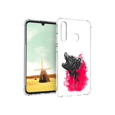 Чехол MyPads Tocco для Huawei P Smart+ медведь в дымке