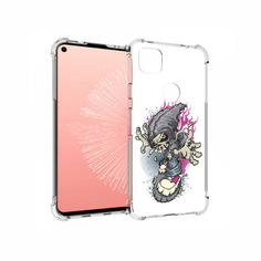 Чехол MyPads Tocco для Google Pixel 4A нарисованный скелет на скейт борде