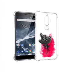 Чехол MyPads Tocco для Nokia 5.1 медведь в дымке (PT114144.121.463)