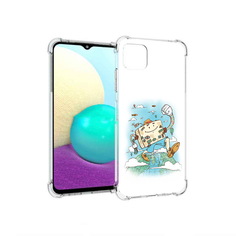 Чехол MyPads Tocco для Samsung Galaxy A22 Счастливый чемодан