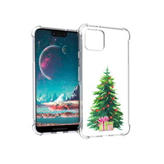 Чехол MyPads Tocco для Google Pixel 4 Елка новогодняя с подарками акварель