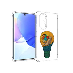 Чехол MyPads Tocco для Honor 60 Pro кит в лампочке с парусами