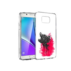 Чехол MyPads Tocco для Samsung Galaxy Note 5 медведь в дымке