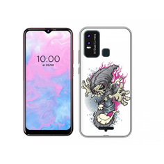 Чехол MyPads Tocco для BQ 6630L нарисованный скелет на скейт борде