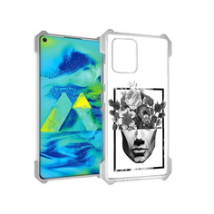 Чехол MyPads Tocco для Samsung Galaxy S10 Lite черно белая ваза в абстракции