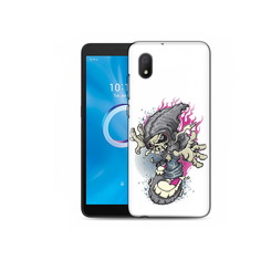 Чехол MyPads Tocco для Alcatel 1B 5002H нарисованный скелет на скейт борде