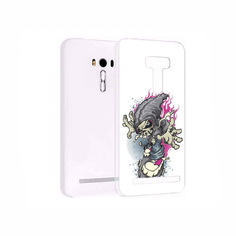 Чехол MyPads Tocco для Asus ZenFone 2 Laser (ZE550KL) нарисованный скелет на скейт борде