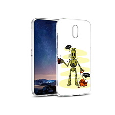Чехол MyPads Tocco для BQ 5016G прикольный робот