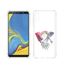 Чехол MyPads Tocco для Samsung Galaxy A7 (2018) абстракция руки в татуировках